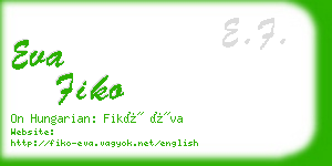 eva fiko business card